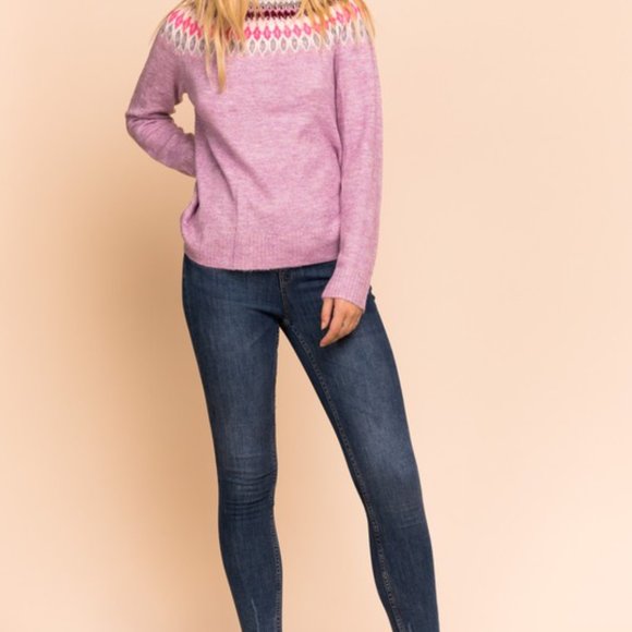 Purple Funnel Neck Sweater NWT - Picture 5 of 7